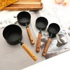 Uniturcky Measuring Cups and Spoons Set of 8, Matte Black