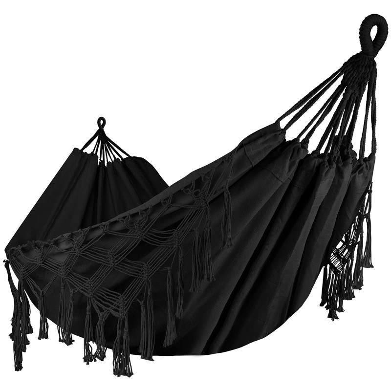 Bellzacasa Double Hammock, Heavy Duty 500 lb Load Capacity Tassels