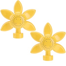 Lawn Sprinkler, 4.3 inch Yellow Flower Design, 2-Pack, Metal Spot Sprinklers for Small Lawn Areas, Kids Play