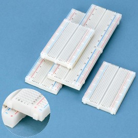 QWORK® 4PCS Electronics Kit, 2x 830 Tie Point & 2x 400 Tie Point Board, 130 Flexible Jumper Wires for Prototyping