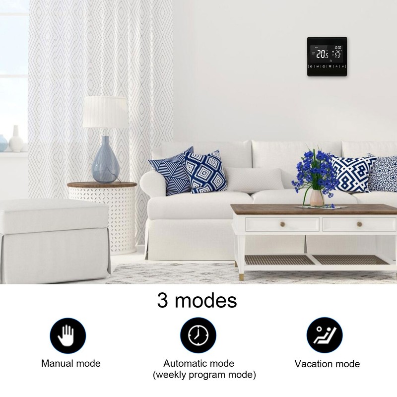 WiFi Smart Thermostat Electric Floor Heating Temperature Controller Voice Control