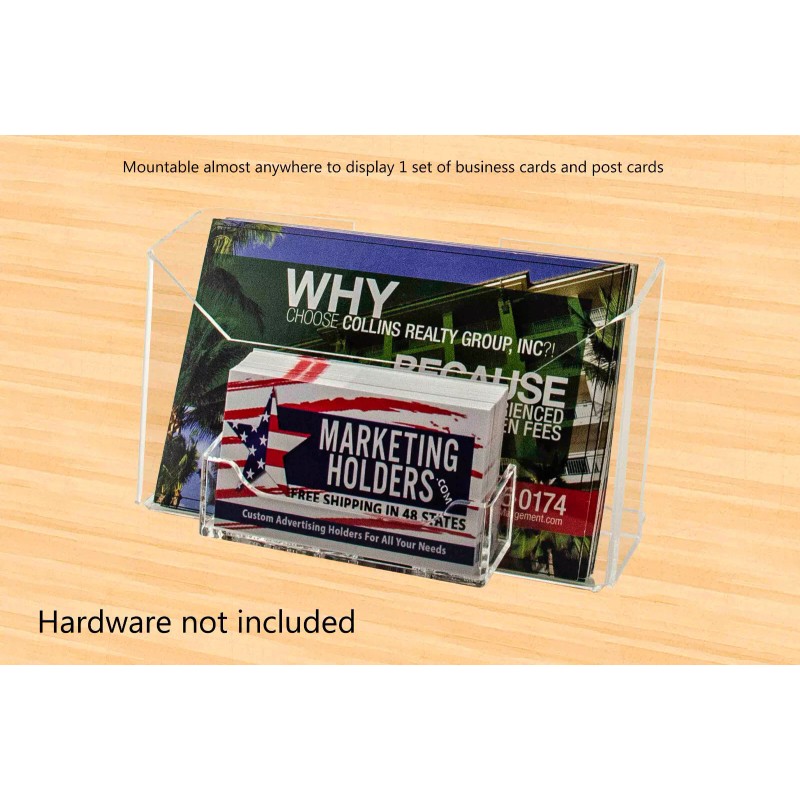 Marketing Holders Countertop or Wall Postcard Holder with Business Card