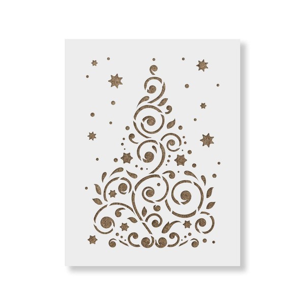 Christmas Tree Stencil - Laser Cut Reusable Template - Perfect