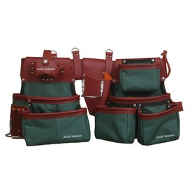 Nylon and Leather Tool Belt Set, Tool Bags/Pouches for Carpenter, Construction, Framers