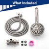 YASINU High Pressure 10-Setting Handheld Shower Head, 5" Detachable Shower