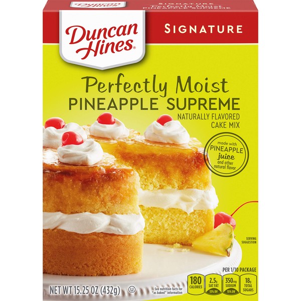 Duncan Hines Signature Cake Mix, Pineapple Supreme, 15.25 oz