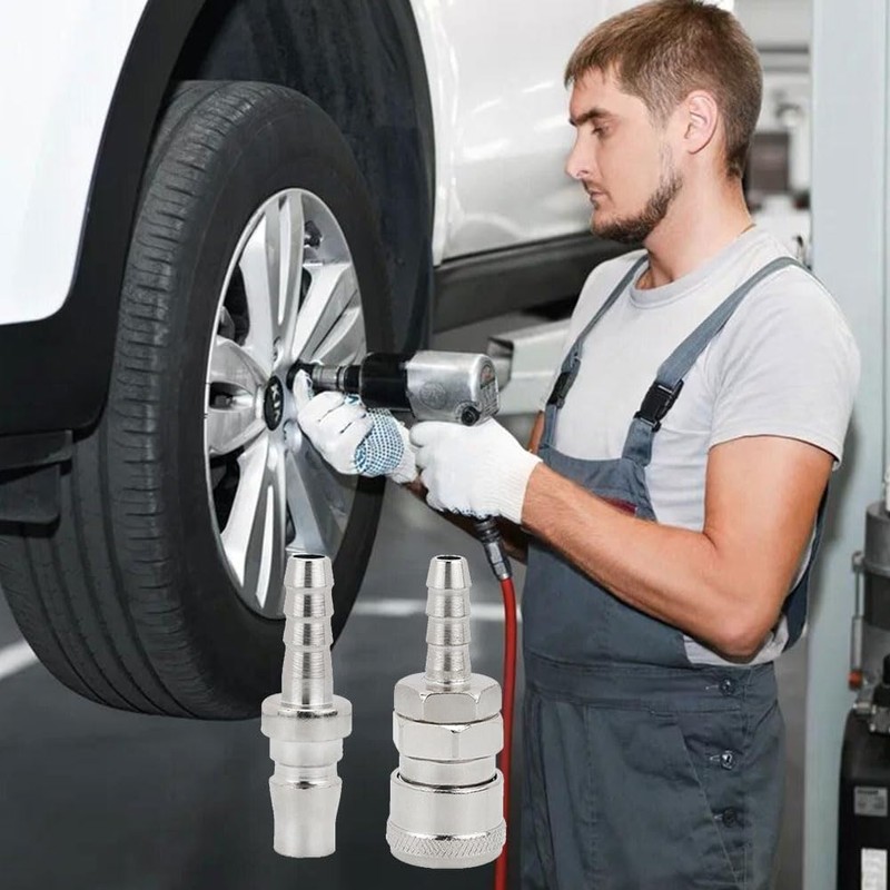 Compressed Air Coupling, Quick Coupling Compressed Air, 8 mm Hose,