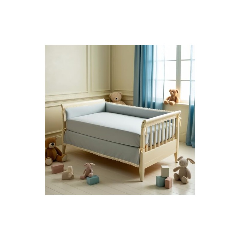 Cot Bed Fitted Sheet 100% Cotton 200 Thread Count 15cm