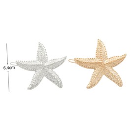 Vaguelly 2Pcs Sea Star Hair Clips Fashionable Bobby Pins for Women Stylish Hairpins for Parties and Weddings Durable Material Elegant Accessories