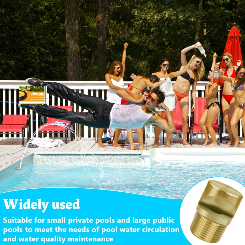 Brass Aerator 3/4 Inch MIP Compatible With Pool Jet Nozzles