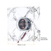 MECCANIXITY Clear Computer Case Fan 1800RPM 80mm 4 Pin White