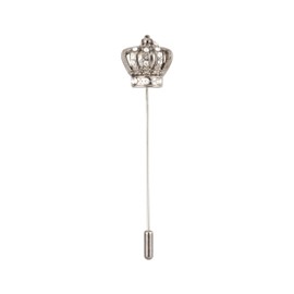 Knighthood Gun Metal King's Crown Lapel Pin Brooch