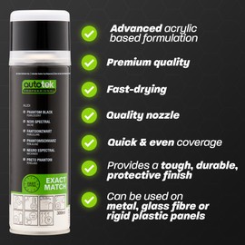 Autotek Professional Exact Match Car Spray Paint, Honda Nighthawk Black Aerosol Spray, 300 ml