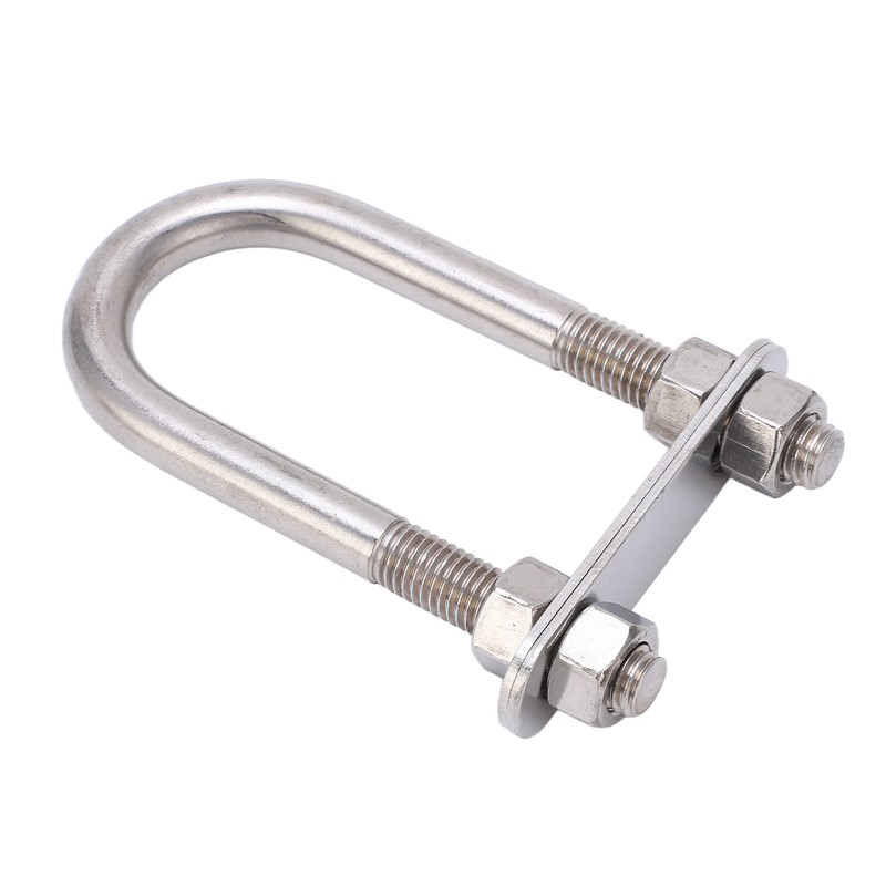 12x130mm Marine Bow Stern Eye U Bolt with Adjustable Screw