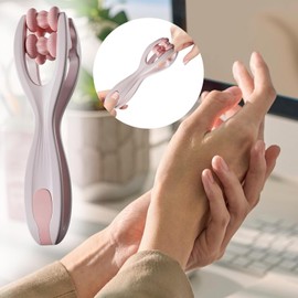 Hoxxu 2pcs Finger Massager for Arthritis Finger Arthritis Pain Relief Manual Massage Tools Hand Massage Roller Thumb Massager for Woman Mothers Day Gift Palm Foot Acupressure Tool Pink