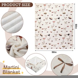 SmoothNovelty Espresso Martini Blanket 50 x 60 Inches Tini Bit Older Espresso Martini Soft Blanket Birthday Party Favor Decorations for Couch Bed Carseat Travel Camping