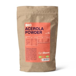 GymBeam Bio Acerola Pulver - Hochwertiges Acerola Pulver mit 510 mg Vitamin C pro Dosis, unterstützt Immunität, fördert Kollagenproduktion, Acerola Pulver Bio, Acerola Kirsche, vegan, 100 g