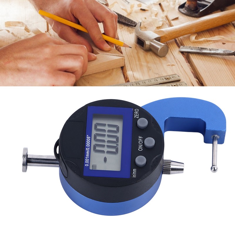 Electronic Thickness Meter 0.0005in Resolution High Accuracy Portable Digital Thickness