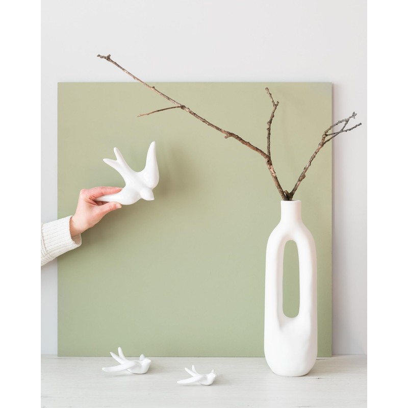Set of 3 Ceramic Birds Swallows for Wall and Home