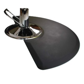 Rhino Mats CCC3660SC Comfort Craft Classic Salon Semi-Circle Mat, 3' Width x 5' Length x 3/4" Thickness, Black