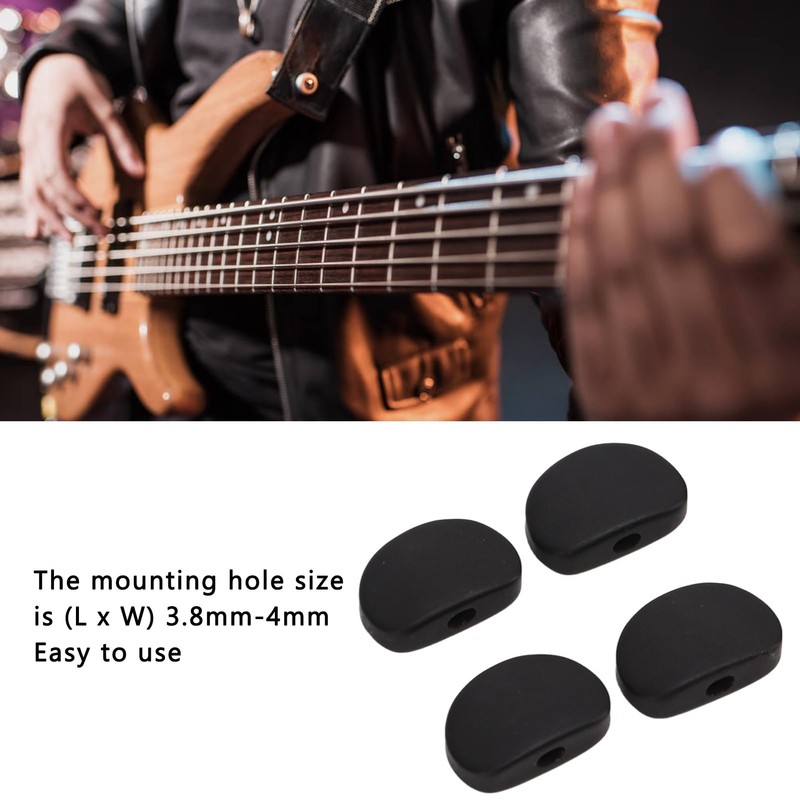 6Set Guitar Tuning Tuner Buttons,Peg Buttons Black Ebony Metal Guitar