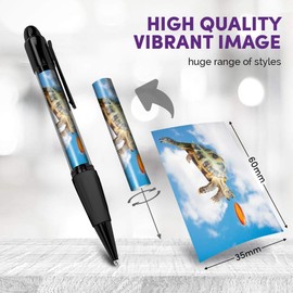 Destination Vinyl ltd Beautiful and comfortable Set of 2 Matching Pens - Cute Frisbee Turtle Funny Animal Pets #8315