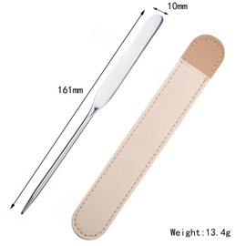 XNHIU Picasso Spatula Makeup Korean Picasso Stainless Liquid Foundation Spatula with Case Cover Professional Facial Cosmetic Makeup Tool