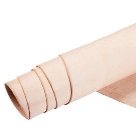 ELW Full Grain Cowhide Leather 4-5 oz [1.6-2mm] Thickness in Pre-Cut Size: 10"x10", AB Grade Hide Vegetable Tanned Leather Using for Tooling, Carving, Molding, Dyeing Material for Craft, Hobby