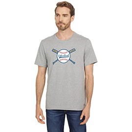 Life is Good. Men's Crusher Tee Baseball and Bats, Heather Gray