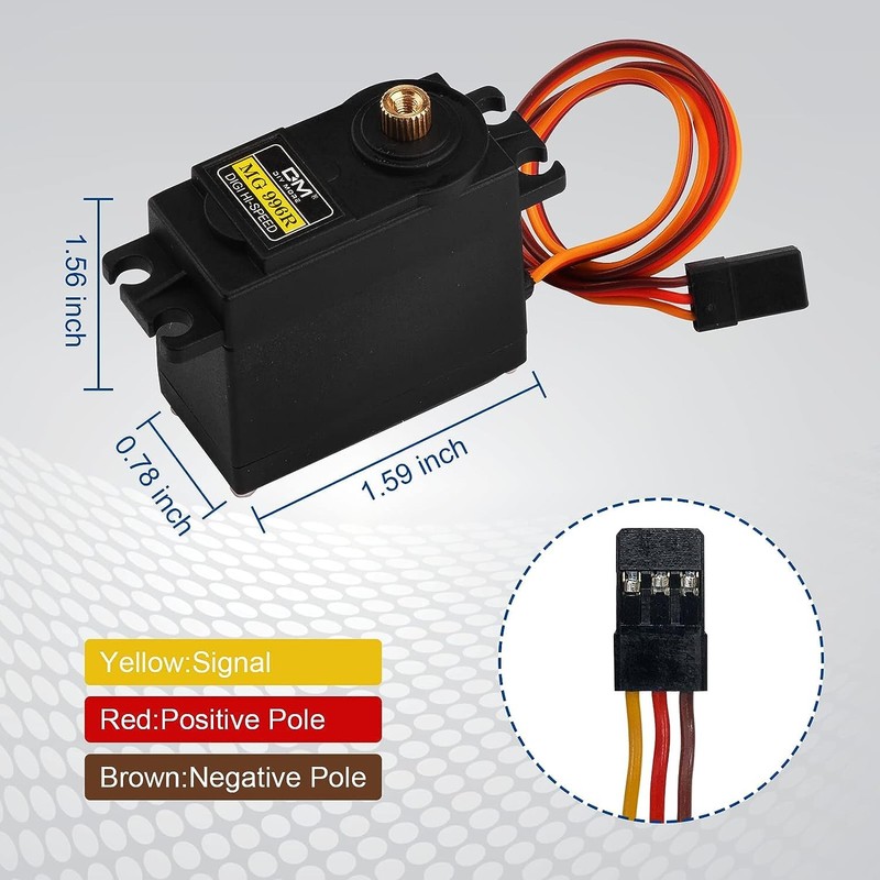 diymore [6-Pack] Servo MG996R Metal Gear Servo Torque Digital Servo