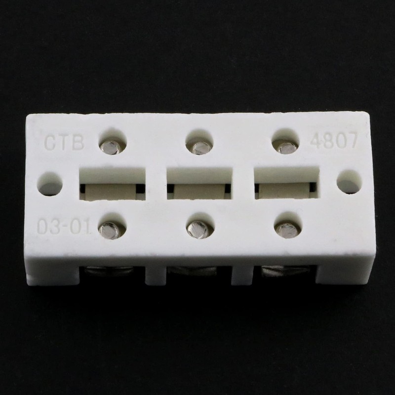 LUORNG 380V 30A 3-Way Electrical Equipment Connectors Ceramics Terminal Block