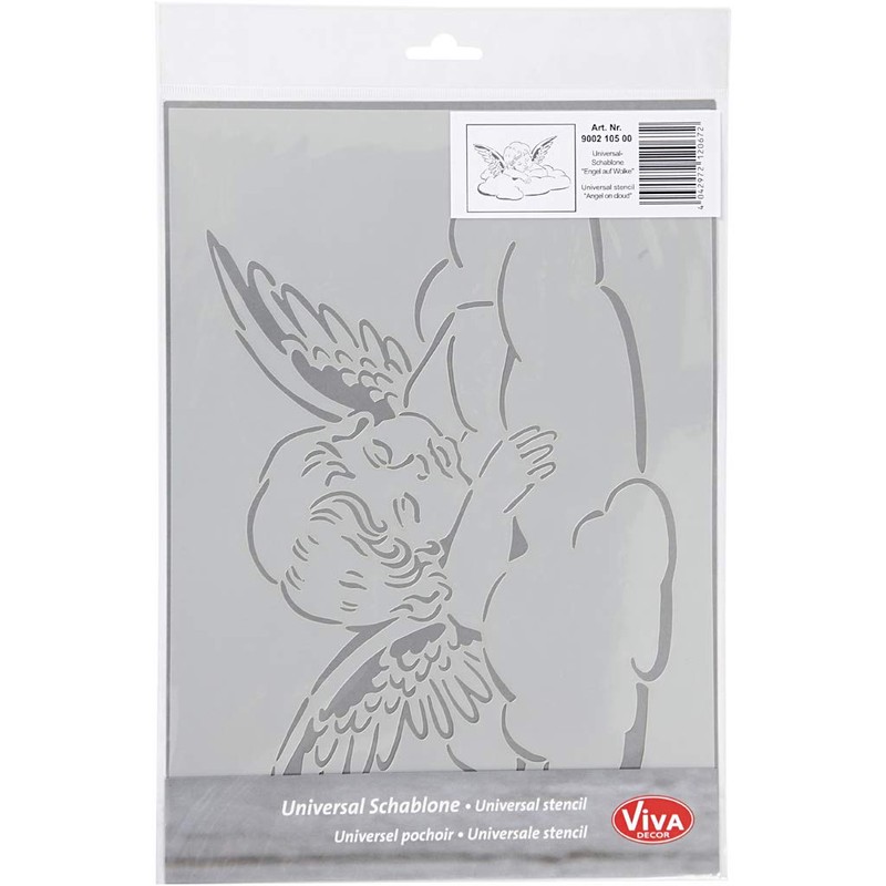 Viva Decor A4 Universal Stencil - Angel on Cloud #2105