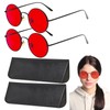 JTMKYO 2 Pieces Round Frame Retro Sunglasses And 2 Pieces