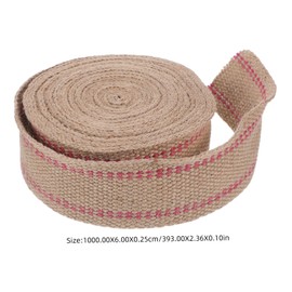 Operitacx Elegant Jute Webbing Red Stripes for Chair Repair Crafting DIY Projects