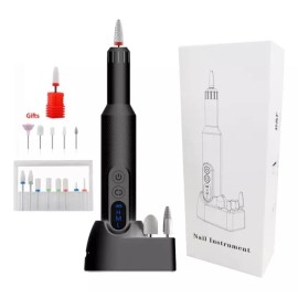 KFMX Pluma Pulidora Esmeril Uñas Eléctrico Base Lima 18000 Rpm