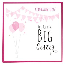 Claire Giles Quill Big Sister Baby Greeting Card