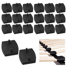 Pack of 20 Bed Slatted Frame Caps, 55 mm Brackets for Slatted Base, Bed Slatted Frame Caps, Slatted Frame Replacement Parts Caps for 5.2 cm-5.4 cm Slatted Base, for Side Rails Connection Accessories