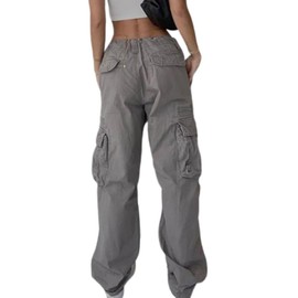 EMMIOL Business Casual Outfits for Women Low Waist Baggy Cargo Jeans for Women Relaxed Fit Wide Leg Y2K Fashion Jeans