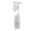 Toilet Paper Holder Free Standing, Adjustable Height, Tissue Paper Roll