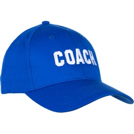 Coach - Gorra de béisbol para entrenar, color azul real, rojo, verde, azul marino, negro para hombre y mujer, Azul Real, Talla única