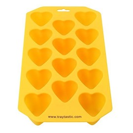 Traytastic! Silicone Heart Shaped Mold Tray - Each heart measures 1.5 in x 1.5 in x 1 in deep