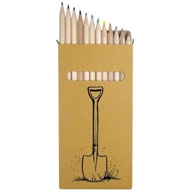 Azeeda 12 x 'Gardening Shovel' Long 178mm Coloured Pencils/Pencil Set (PE00066637)