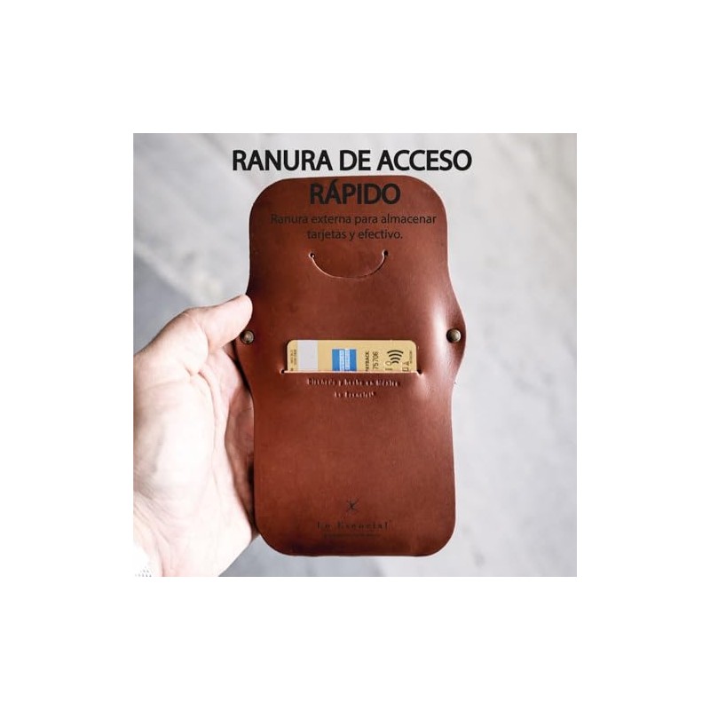 Lo Esencial | Cartera de Piel Genuina para Celular Phone