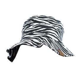 C.C Unisex Lightweight Packable Travel Outdoor Bucket Hat, Zebra Black