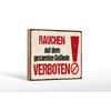 Femer Holzschild Hinweis 12x18 cm Rauchen auf dem gesamten Gelände