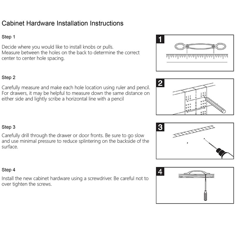Jetland Cabinet Hardware Handle Pull - 5-Pack, Black with Grey