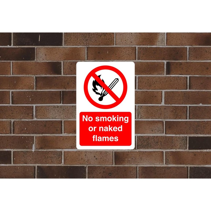 Safety First Display LTD No smoking or naked flames sign