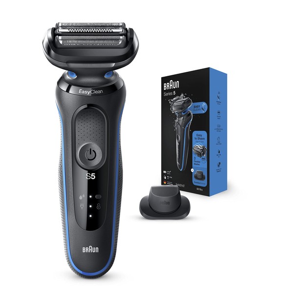 Electric Razor for Men with Pop-up Beard Trimmer Rechargeable IPX7