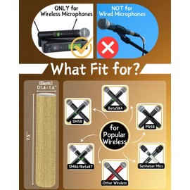 RhymKawa Glittering Rhinestone Wireless Microphone Cover Decorate for Universal Handheld Beta 58a, SM58, Beta87, PG58, Eyes Catching for Event