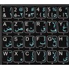 Arabic French AZERTY Keyboard Sticker Non Transparent Black for Computer